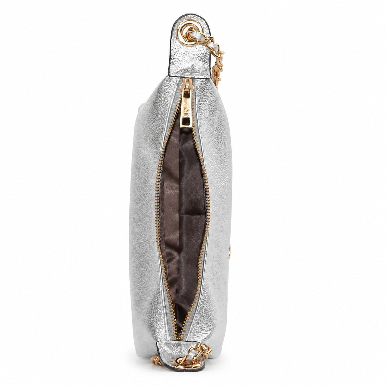Bolsa de Couro Floter Roma Cavezzale Prata 106062