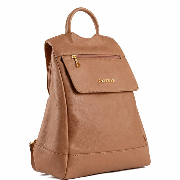 Mochila de Couro Antifurto Cavezzale Floter Caramelo 103581